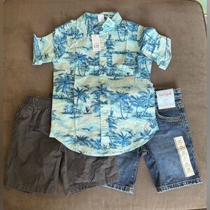 Boys 5T Bundle - 2shorts, 1 button down shirt